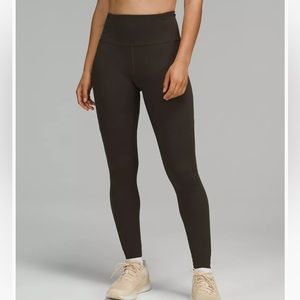 Lululemon Fast and Free 28” Legging Olive Green Size 6